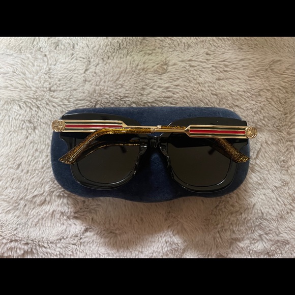 GUCCI Women’s Black & Gold Novelty Sunglasses main image 6